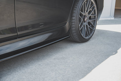 Seitenschweller Ansatz für V.2 für BMW 5er F10/F11 M-Paket schwarz matt