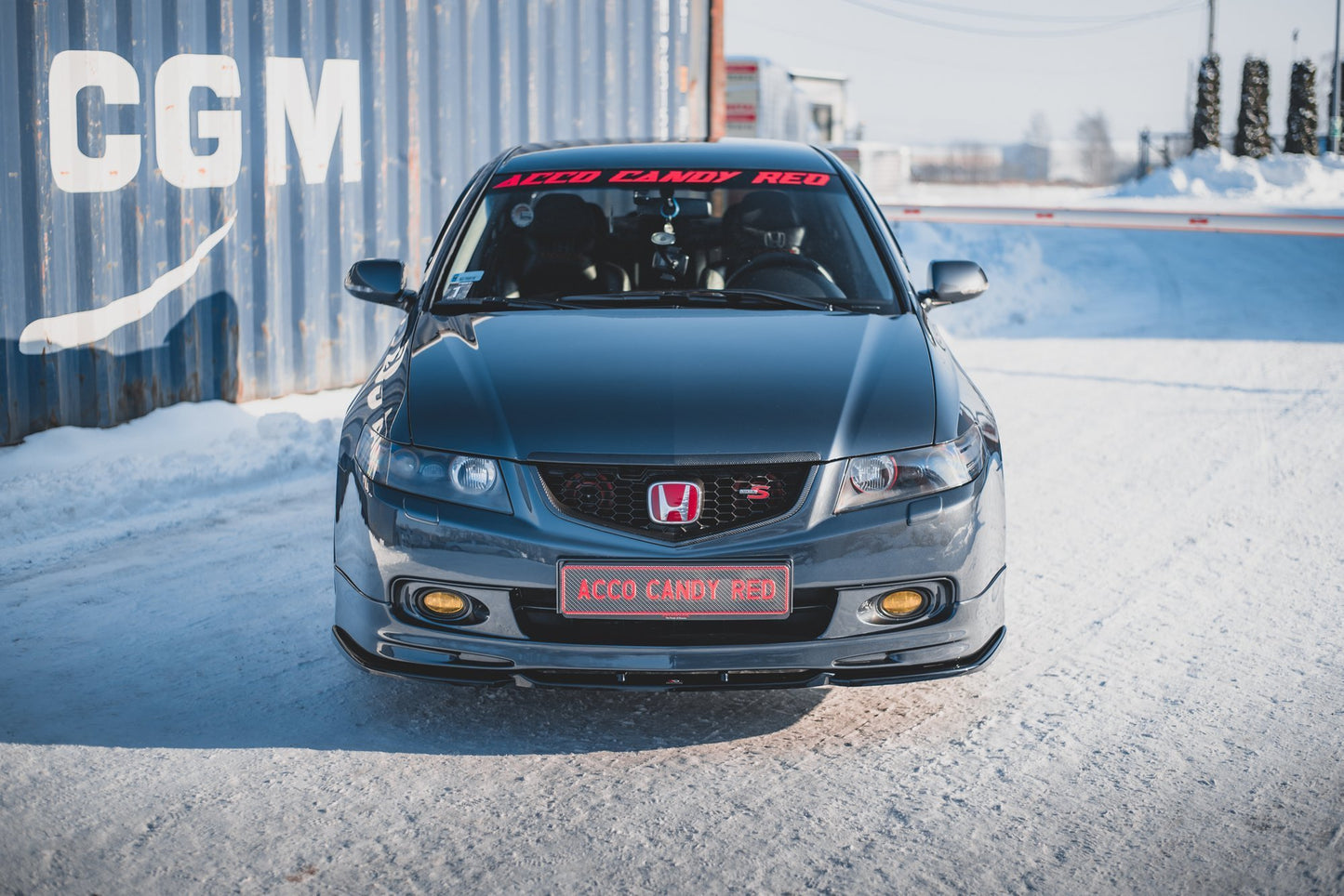 Front Ansatz V.3 für Honda Accord Mk7 Type-S schwarz Hochglanz