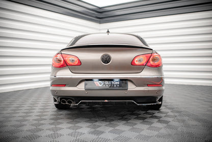 Mittlerer Diffusor Heck Ansatz DTM Look für Volkswagen Passat CC schwarz matt