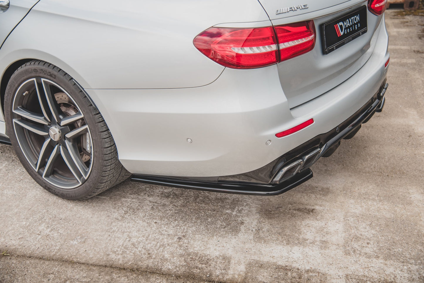 Heck Ansatz Flaps Diffusor für Mercedes-Benz E63 AMG Kombi/Limousine S213/W213 schwarz matt