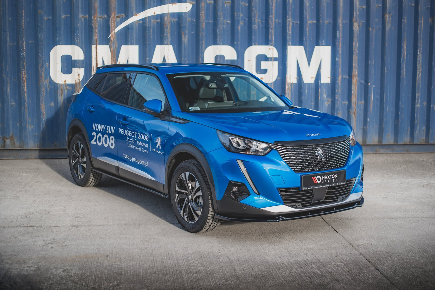 Front Ansatz V.2 für Peugeot 2008 Mk2 schwarz matt