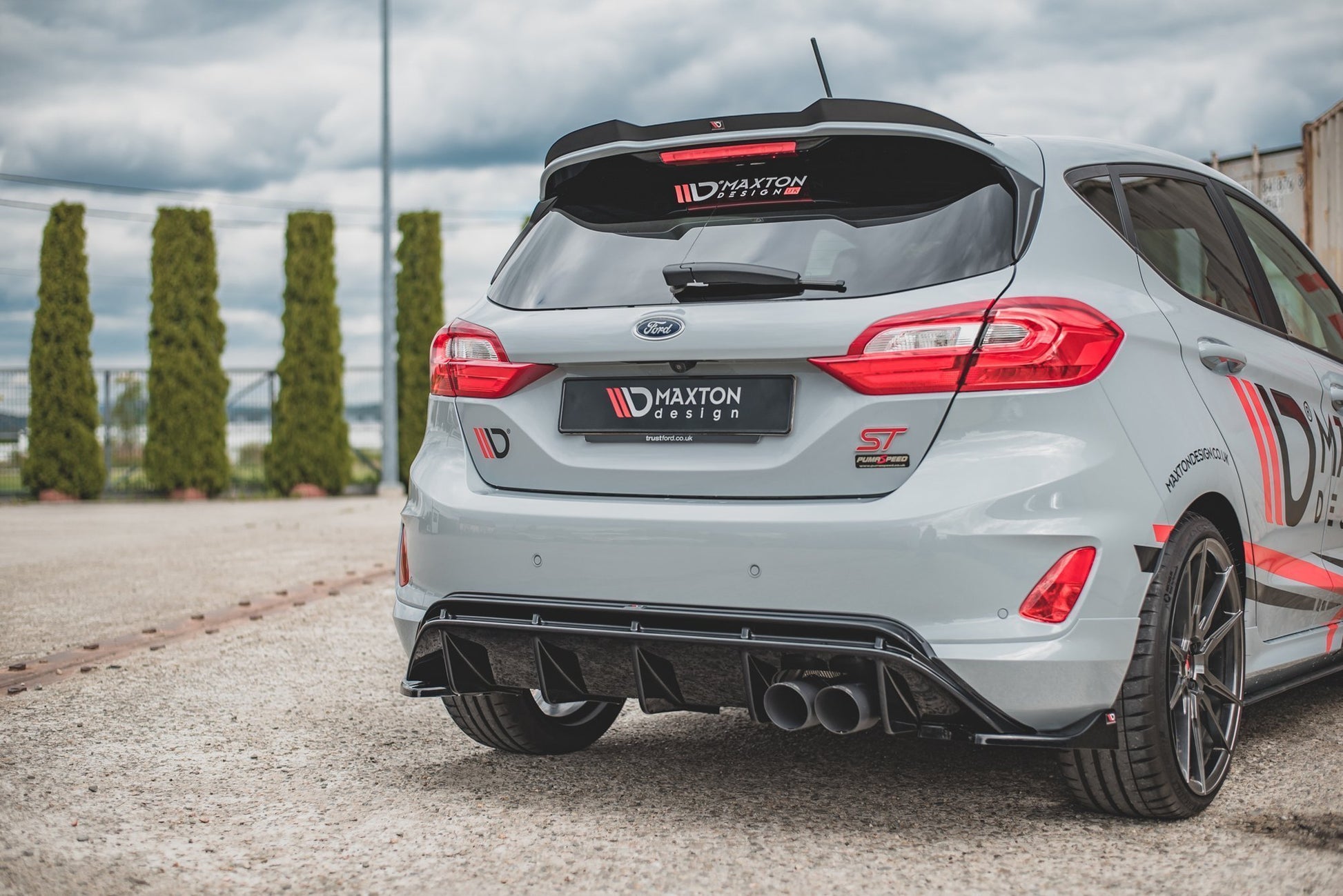 Diffusor Heck Ansatz V.2 für Ford FIesta Mk8 ST schwarz matt