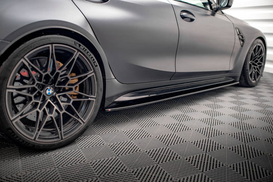 Seitenschweller Ansatz für V.1 für BMW M3 G80 Carbon Look