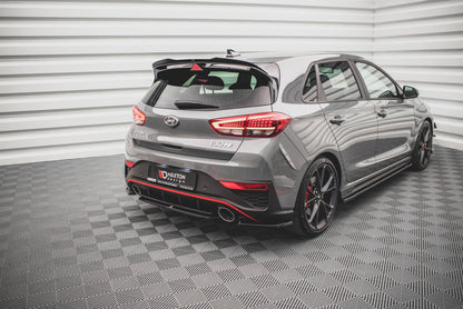 Mittlerer Diffusor Heck Ansatz für Hyundai I30 N Hatchback Mk3 Facelift Carbon Look