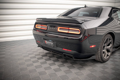 Heck Ansatz Flaps Diffusor für Dodge Challenger RT Mk3 Facelift schwarz matt