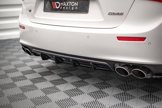 Diffusor Heck Ansatz für Maserati Ghibli Mk3 schwarz matt