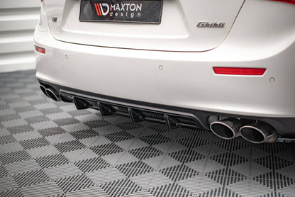 Diffusor Heck Ansatz für Maserati Ghibli Mk3 Carbon Look