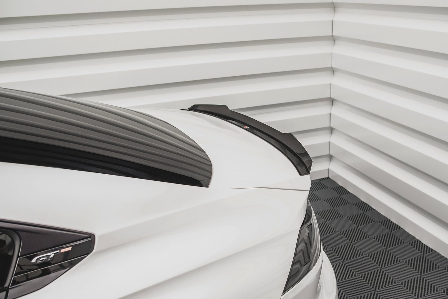 Spoiler CAP für Peugeot 508 Limousine Mk2 schwarz matt