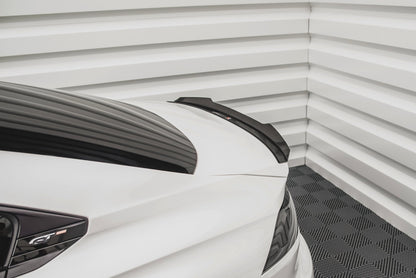 Spoiler CAP für Peugeot 508 Limousine Mk2 schwarz Hochglanz