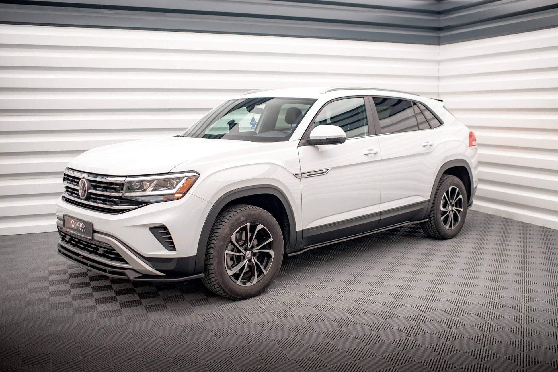Seitenschweller Ansatz für Volkswagen Atlas Cross Sport Carbon Look