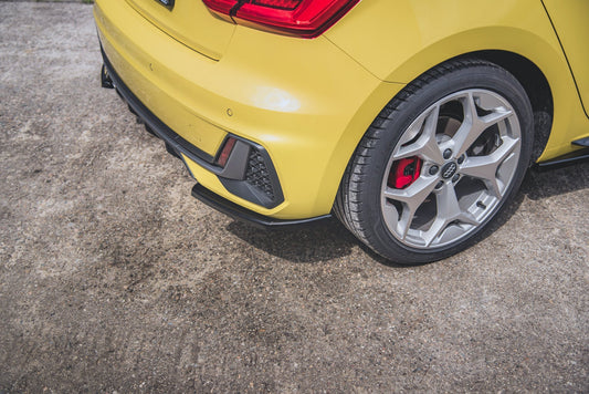 Heck Ansatz Flaps Diffusor für Audi A1 S-Line GB schwarz matt