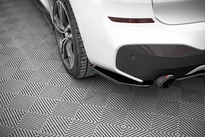 Heck Ansatz Flaps Diffusor für BMW X1 M-Paket F48 schwarz Hochglanz