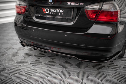 Mittlerer Diffusor Heck Ansatz DTM Look für BMW 3er Limousine E90 schwarz matt