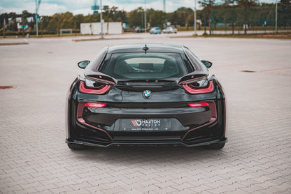 Mittlerer Diffusor Heck Ansatz DTM Look für BMW i8 schwarz Hochglanz