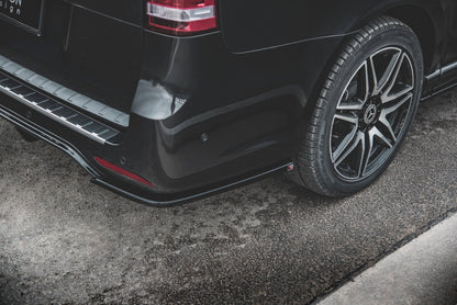 Heck Ansatz Flaps Diffusor V.2 für Mercedes-Benz V-Klasse AMG-Line W447 Facelift Carbon Look