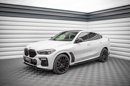 Seitenschweller Ansatz für BMW X6 M-Paket G06 schwarz matt