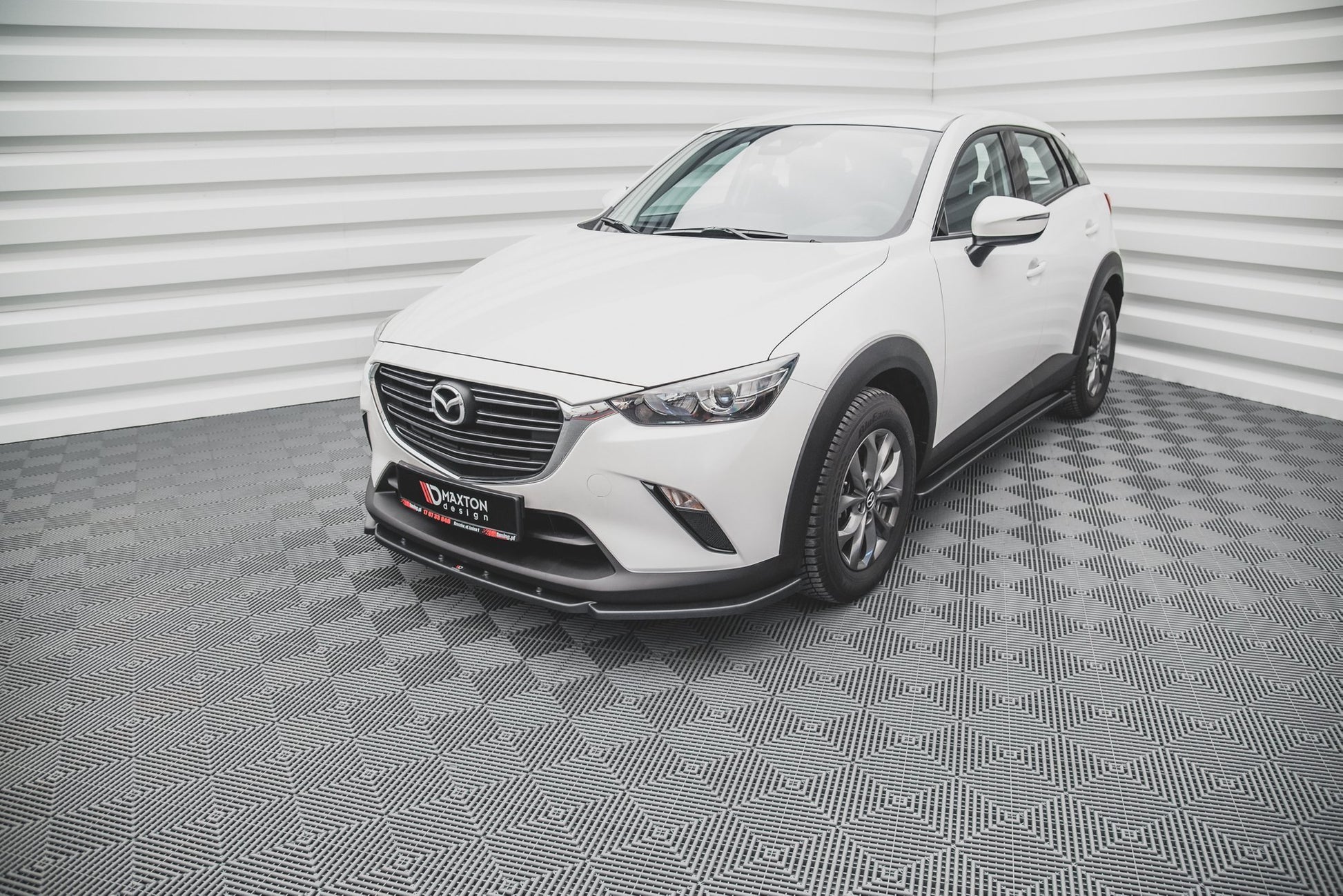 Front Ansatz V.2 für Mazda CX-3 schwarz Hochglanz