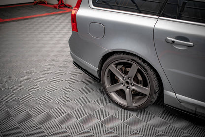 Heck Ansatz Flaps Diffusor für Volvo V70 Mk3 schwarz matt