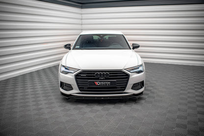 Front Ansatz V.3 für Audi A6 C8 schwarz matt