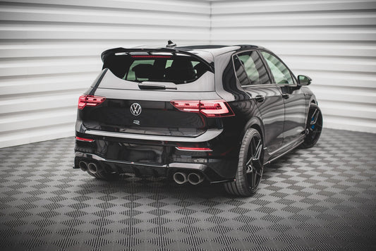 Heck Ansatz Flaps Diffusor V.3 für Volkswagen Golf R Mk8 schwarz matt