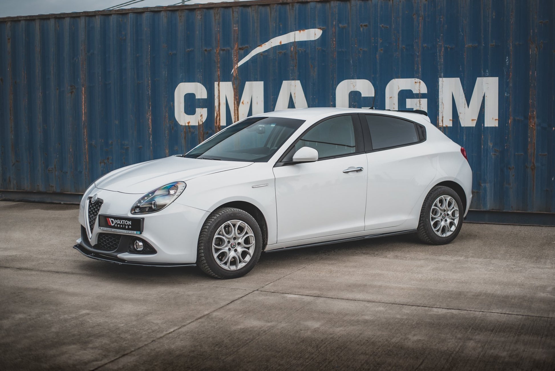 Seitenschweller Ansatz für V.2 für Alfa Romeo Giulietta  schwarz Hochglanz