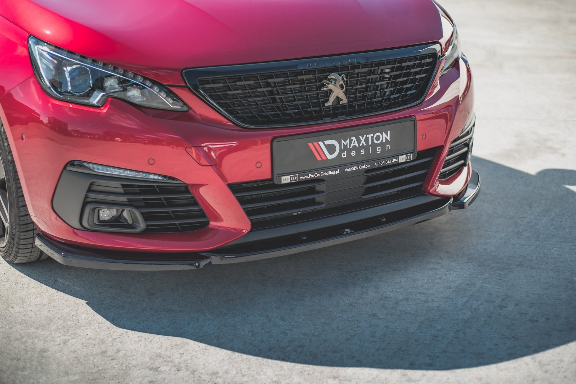 Front Ansatz V.2 für Peugeot 308 GT Mk2 Facelift schwarz matt