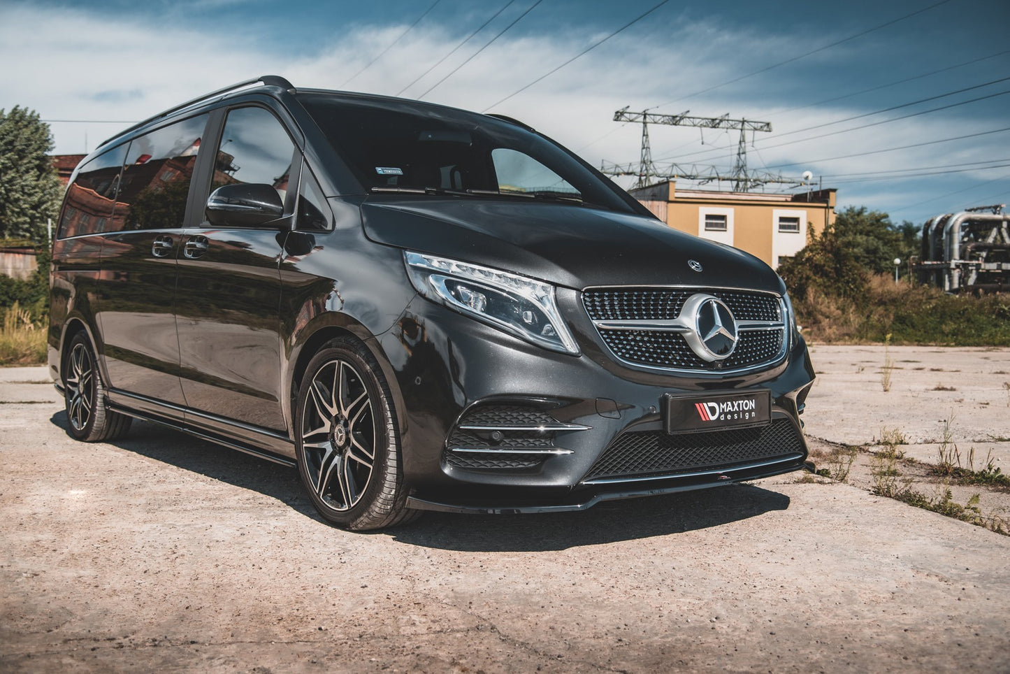 Front Ansatz V.4 für Mercedes-Benz V-Klasse AMG-Line W447 Facelift Carbon Look