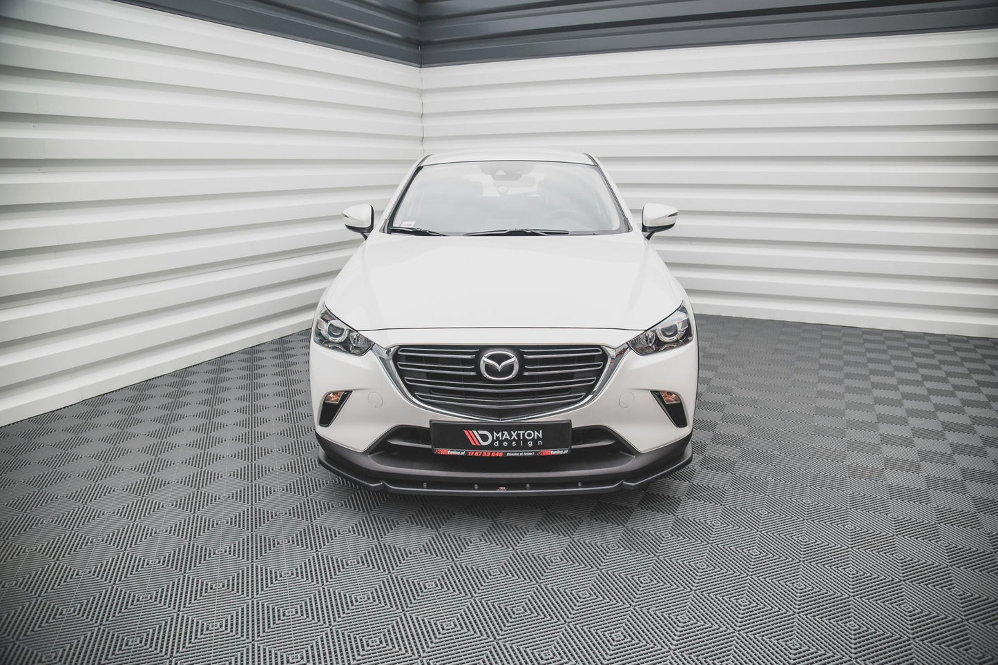 Front Ansatz V.2 für Mazda CX-3 schwarz Hochglanz