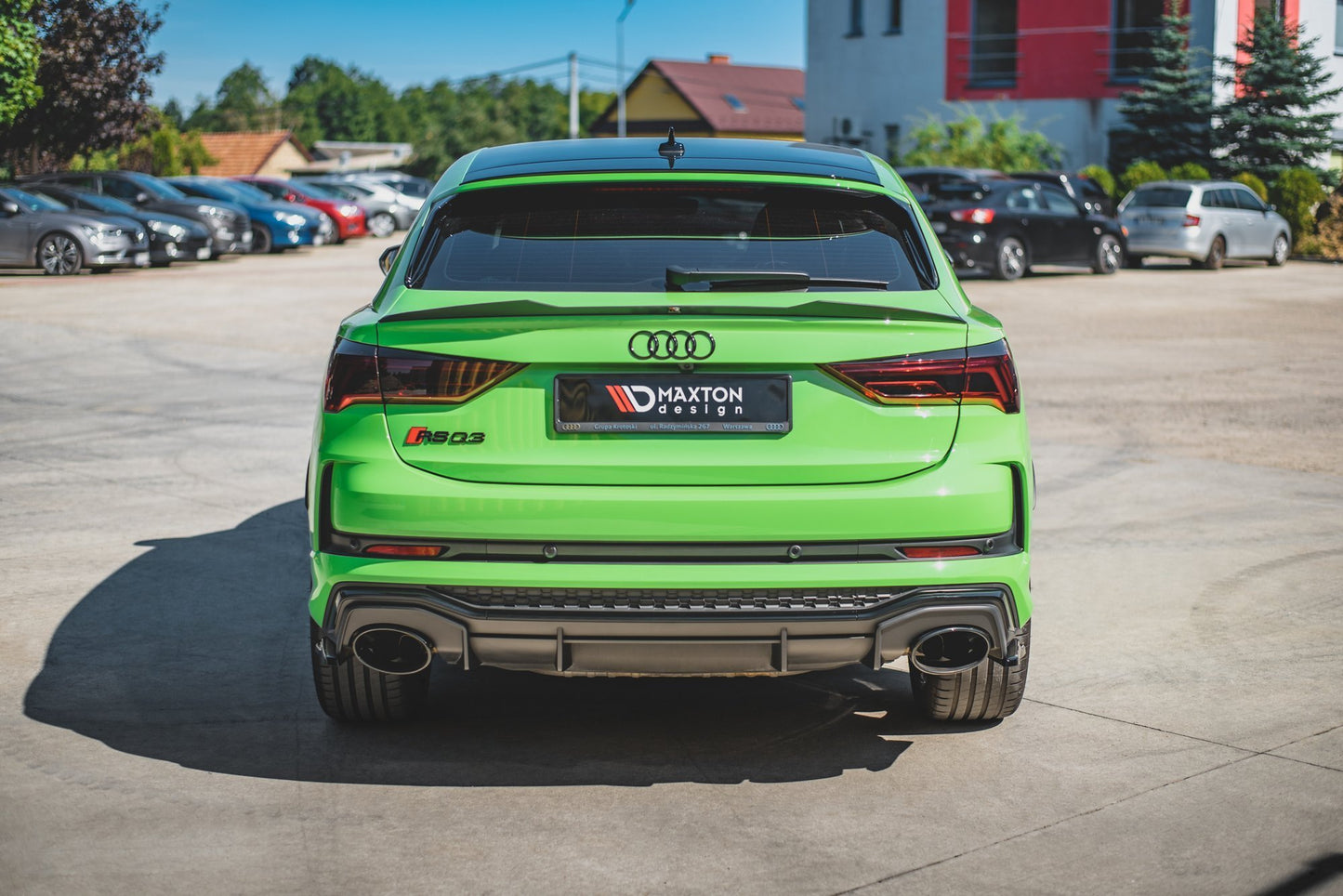 Spoiler CAP für Audi RSQ3 / Q3 S-Line Sportback F3 schwarz Hochglanz