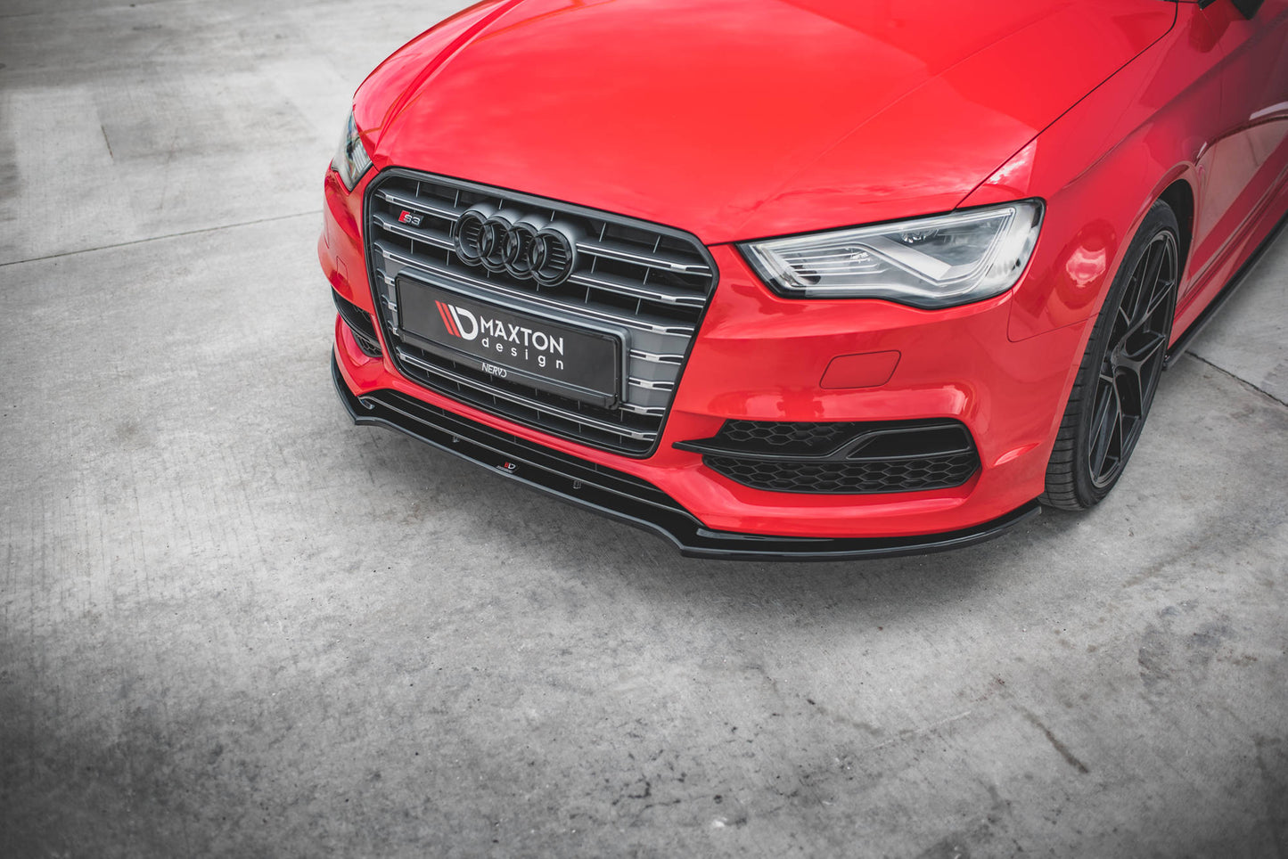 Front Ansatz V.2 für Audi S3 / A3 S-Line 8V Limousine / Cabrio schwarz matt