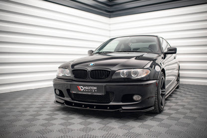 Front Ansatz V.2 für BMW 3er Coupe M-Paket E46 schwarz Hochglanz