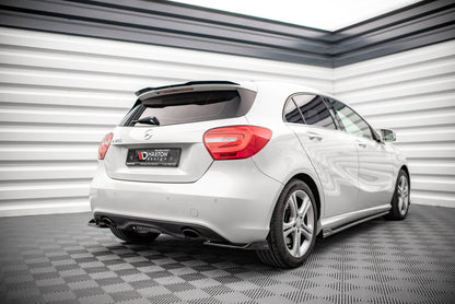 Heck Ansatz Flaps Diffusor V.1 für Mercedes-Benz A W176 schwarz matt