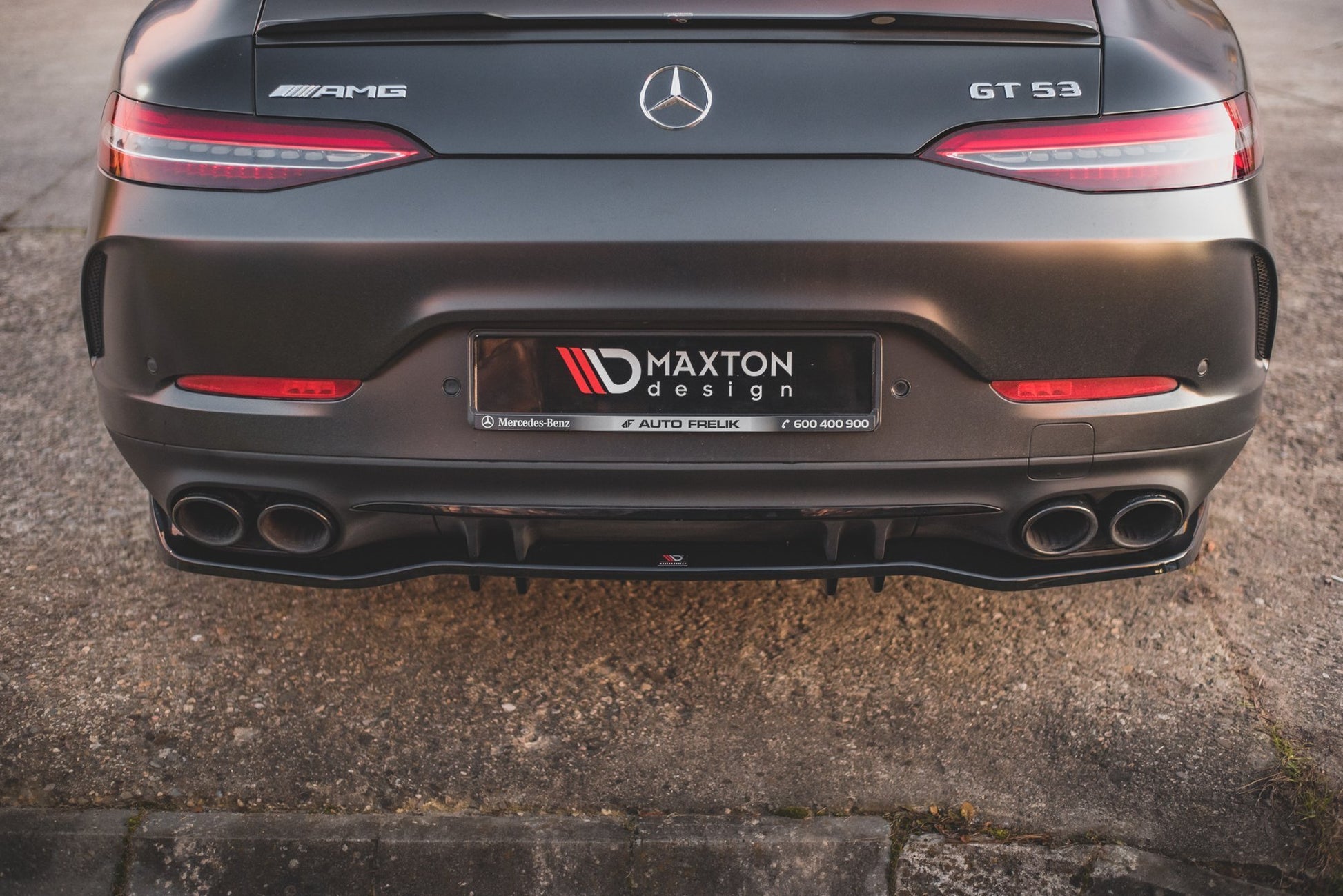 Mittlerer Diffusor Heck Ansatz DTM Look für Mercedes-AMG 53 4 Door Coupe schwarz Hochglanz