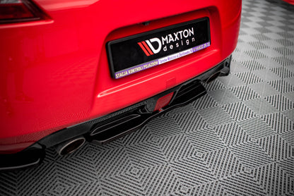 Mittlerer Diffusor Heck Ansatz V.2 für Nissan 370Z  schwarz Hochglanz