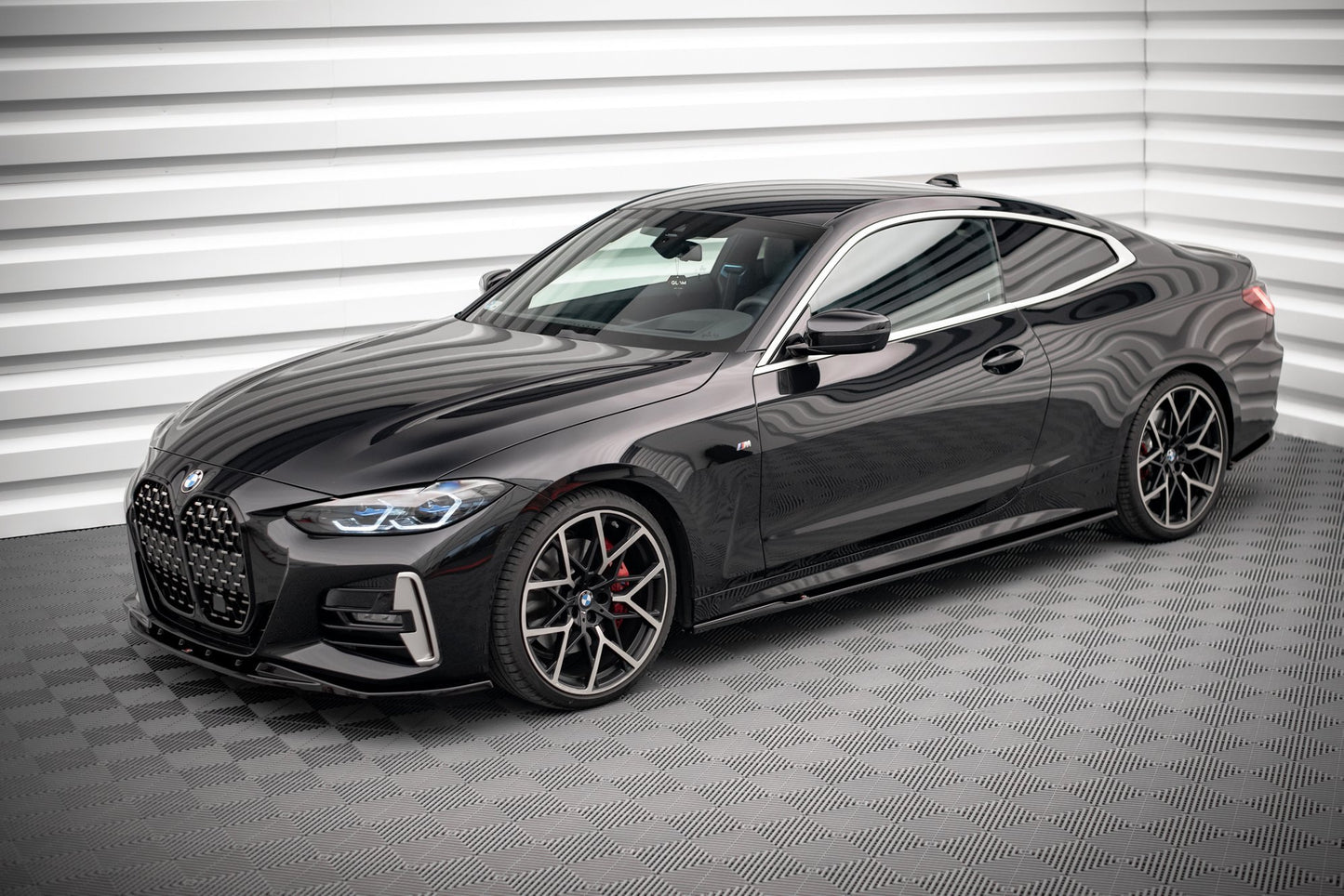 Seitenschweller Ansatz für V.1 für BMW 4er M-Paket G22 schwarz matt