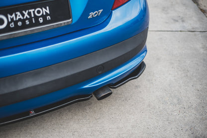 Heck Ansatz Flaps Diffusor für Peugeot 207 Sport schwarz matt