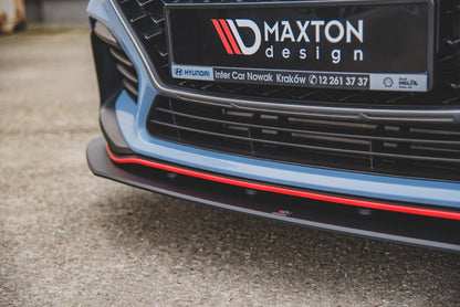 Robuste Racing Front Ansatz für passend +Flaps für Hyundai I30 N Mk3 Hatchback / Fastback schwarz Hochglanz