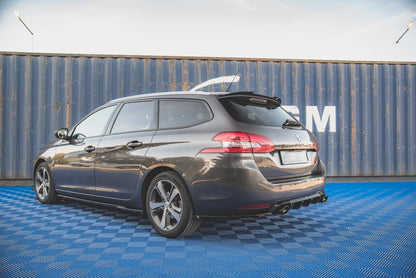 Heck Ansatz Flaps Diffusor V.2 für Peugeot 308 SW Mk2 Facelift schwarz matt