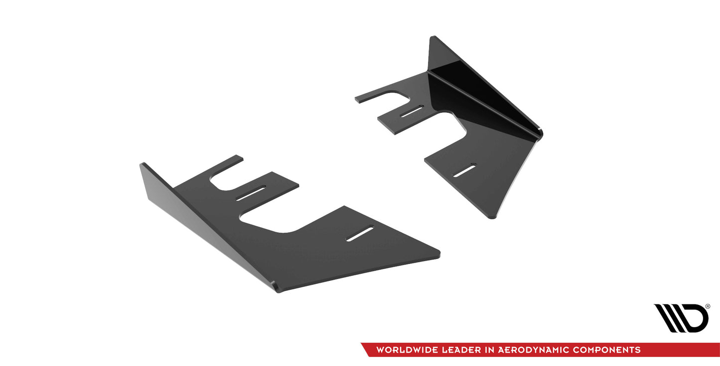 Hintere Seiten Flaps für Mazda 3 MPS Mk1 schwarz Hochglanz