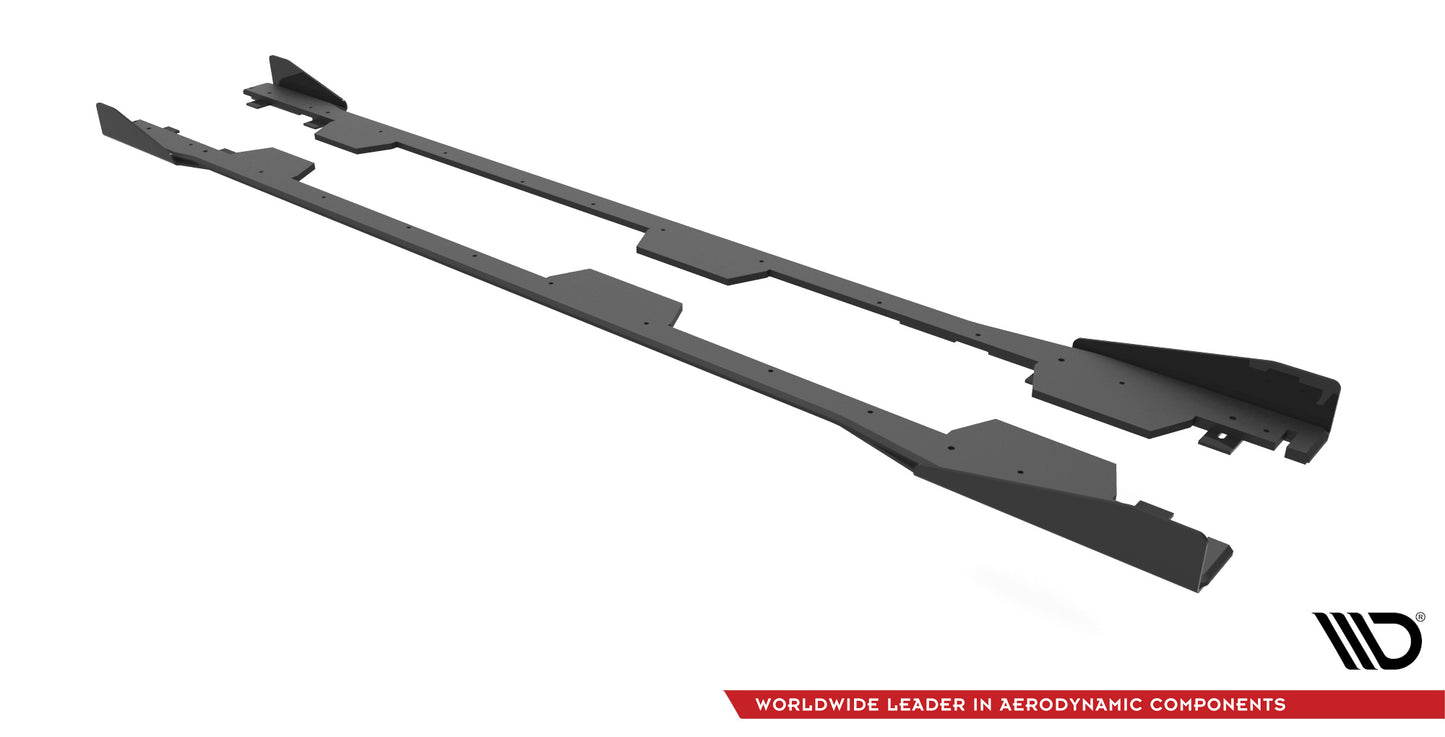 Street Pro Seitenschweller Ansatz für + Flaps Subaru BRZ Mk1 Facelift schwarz Hochglanz