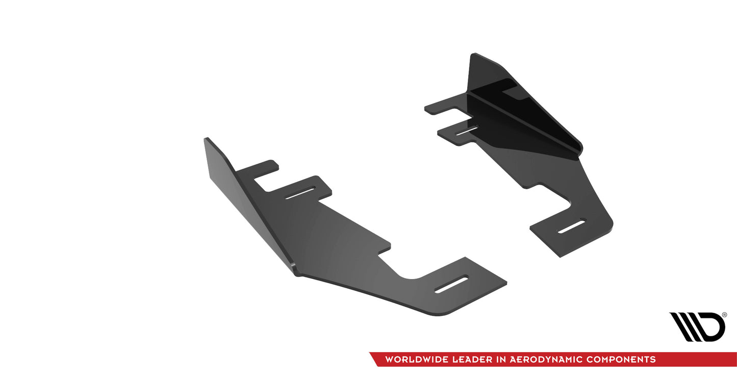 Hintere Seiten Flaps für Audi RS3 Limousine 8Y schwarz Hochglanz