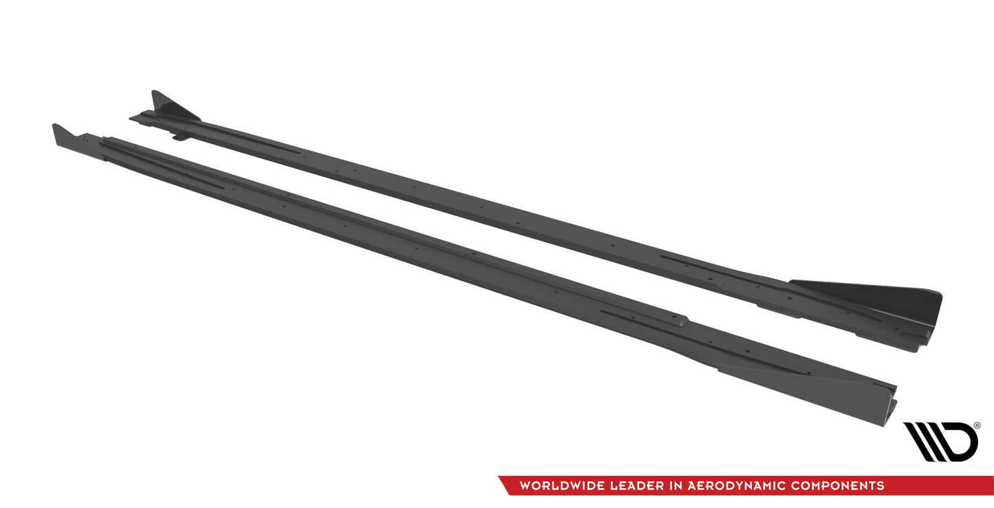Street Pro Seitenschweller Ansatz für + Flaps Audi S3 / A3 S-Line 8Y schwarz Hochglanz