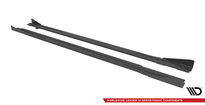Street Pro Seitenschweller Ansatz für + Flaps Audi S3 / A3 S-Line 8Y schwarz Hochglanz