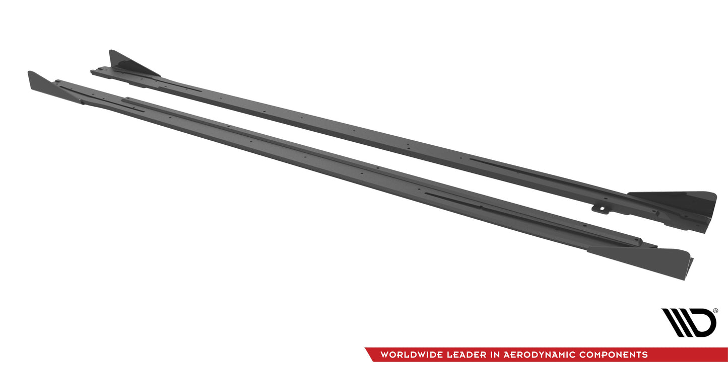 Street Pro Seitenschweller Ansatz für + Flaps Audi S3 / A3 S-Line 8Y schwarz Hochglanz