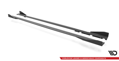 Street Pro Seitenschweller Ansatz für + Flaps BMW M2 F87 schwarz Hochglanz