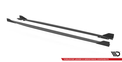 Street Pro Seitenschweller Ansatz für + Flaps Audi RS3 Sportback 8Y schwarz Hochglanz