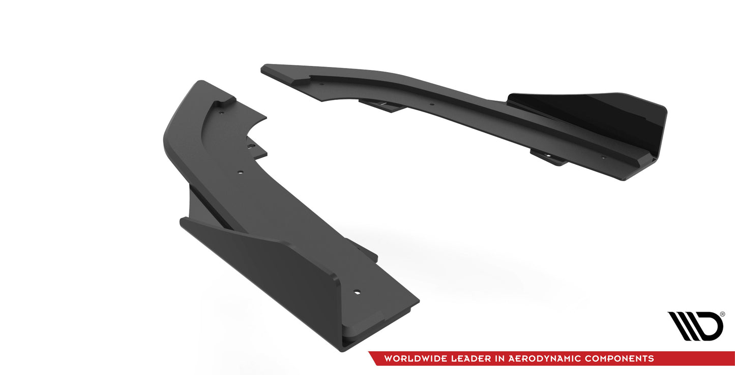 Street Pro Heck Ansatz Flaps Diffusor +Flaps für Audi RS3 Sportback 8Y schwarz Hochglanz