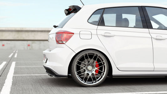 Mittlerer Diffusor Heck Ansatz DTM Look für VW Polo 6 GTI Mk6 schwarz matt