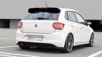 Mittlerer Diffusor Heck Ansatz DTM Look für VW Polo 6 GTI Mk6 schwarz matt