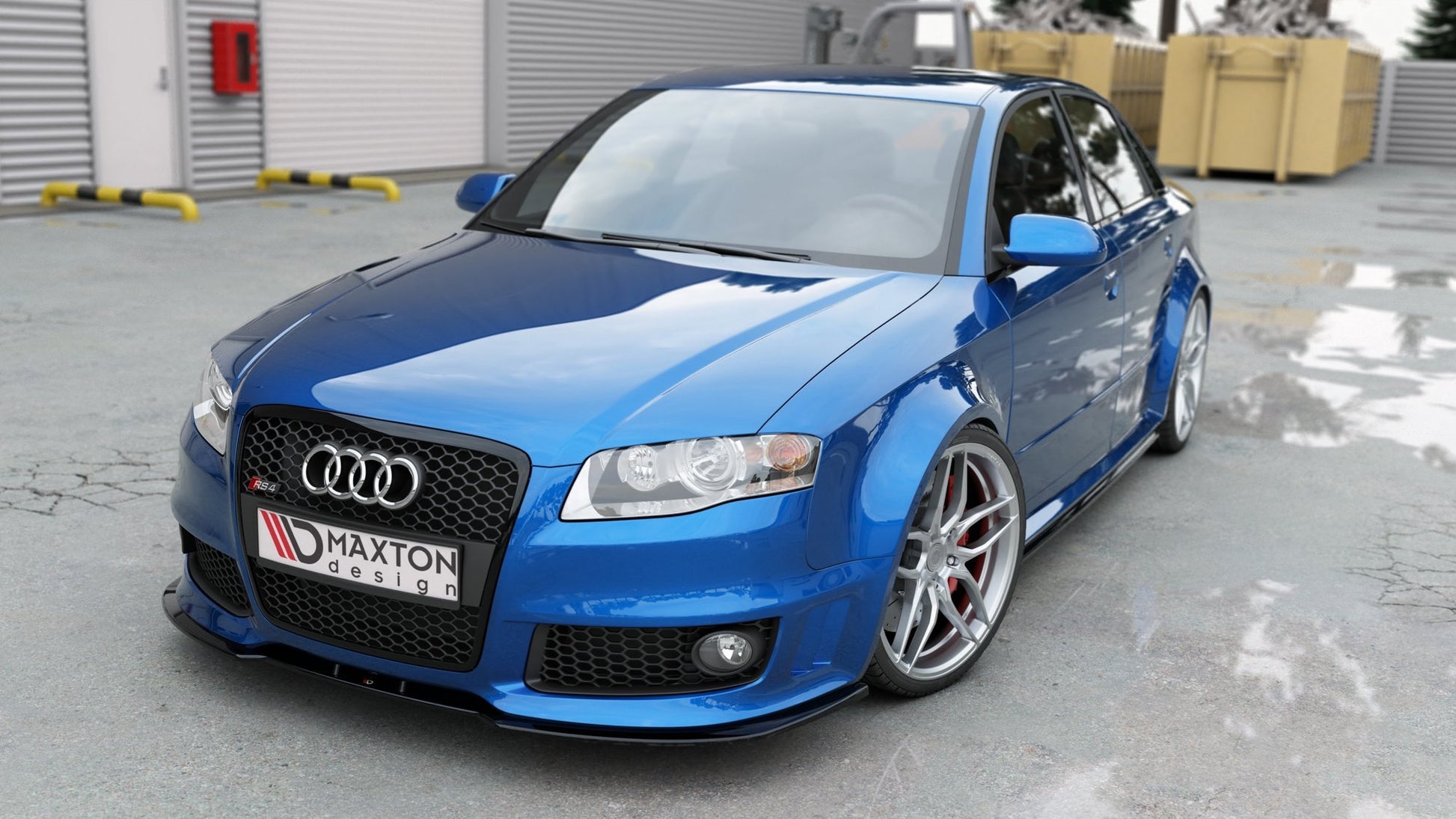 Front Ansatz V.2 für Audi RS4 B7 schwarz matt